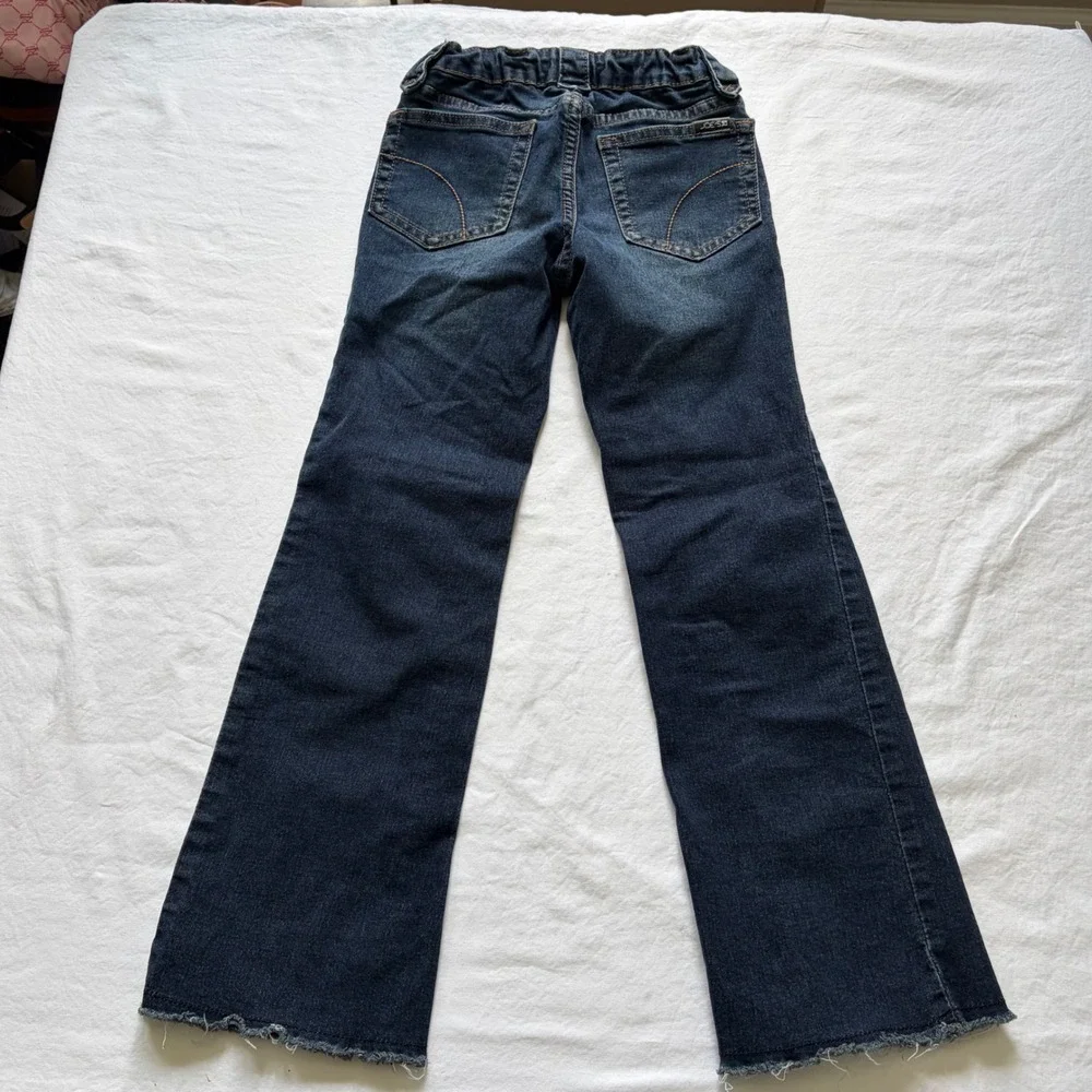 Joe's Jeans Girls Dark Wash Flare Wide Leg Raw Hem Denim Pants Size 7